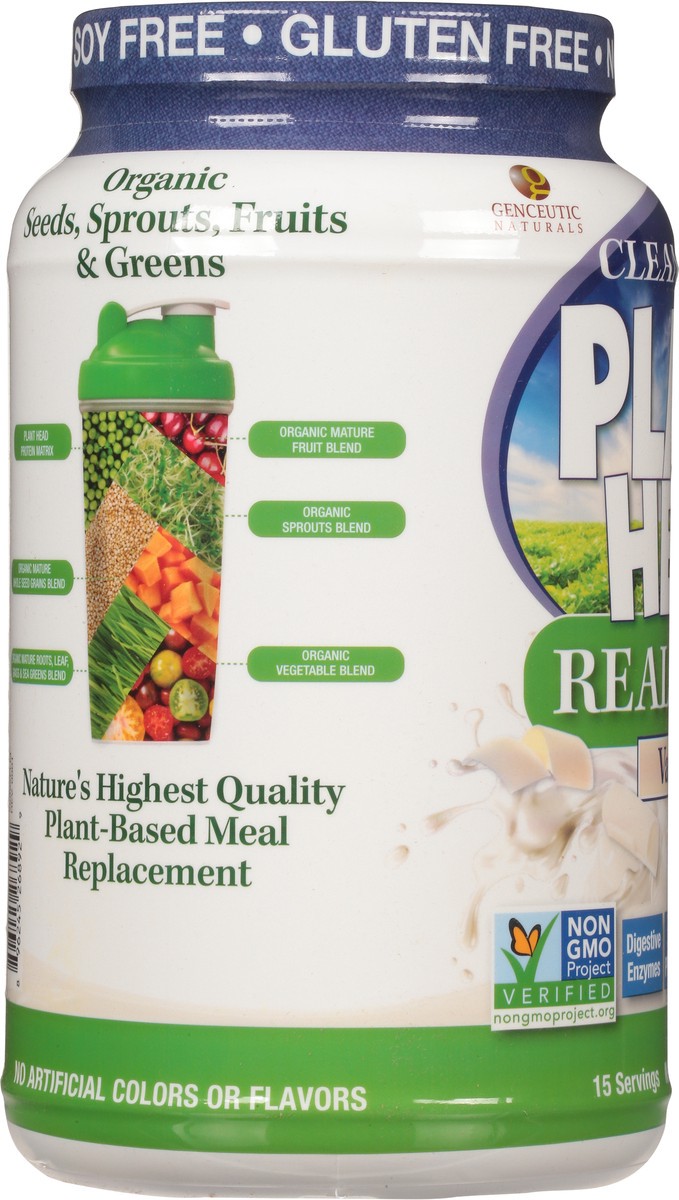 slide 10 of 12, Nature's Answer Plant Head Clean Vegan Vanilla Real Meal 2.3 lb, 2.3 lb
