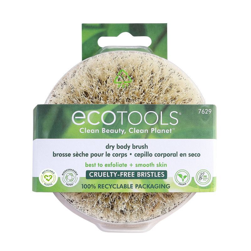 slide 2 of 10, EcoTools Dry Body Brush - Gray, 1 ct