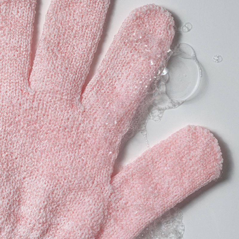 slide 4 of 5, EcoTools Exfoliating Bath + Shower Gloves - Pink, 1 ct
