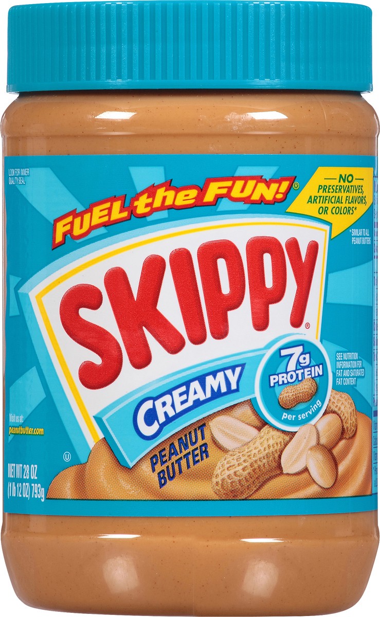 slide 1 of 12, Skippy Creamy Peanut Butter 28 oz, 28 oz