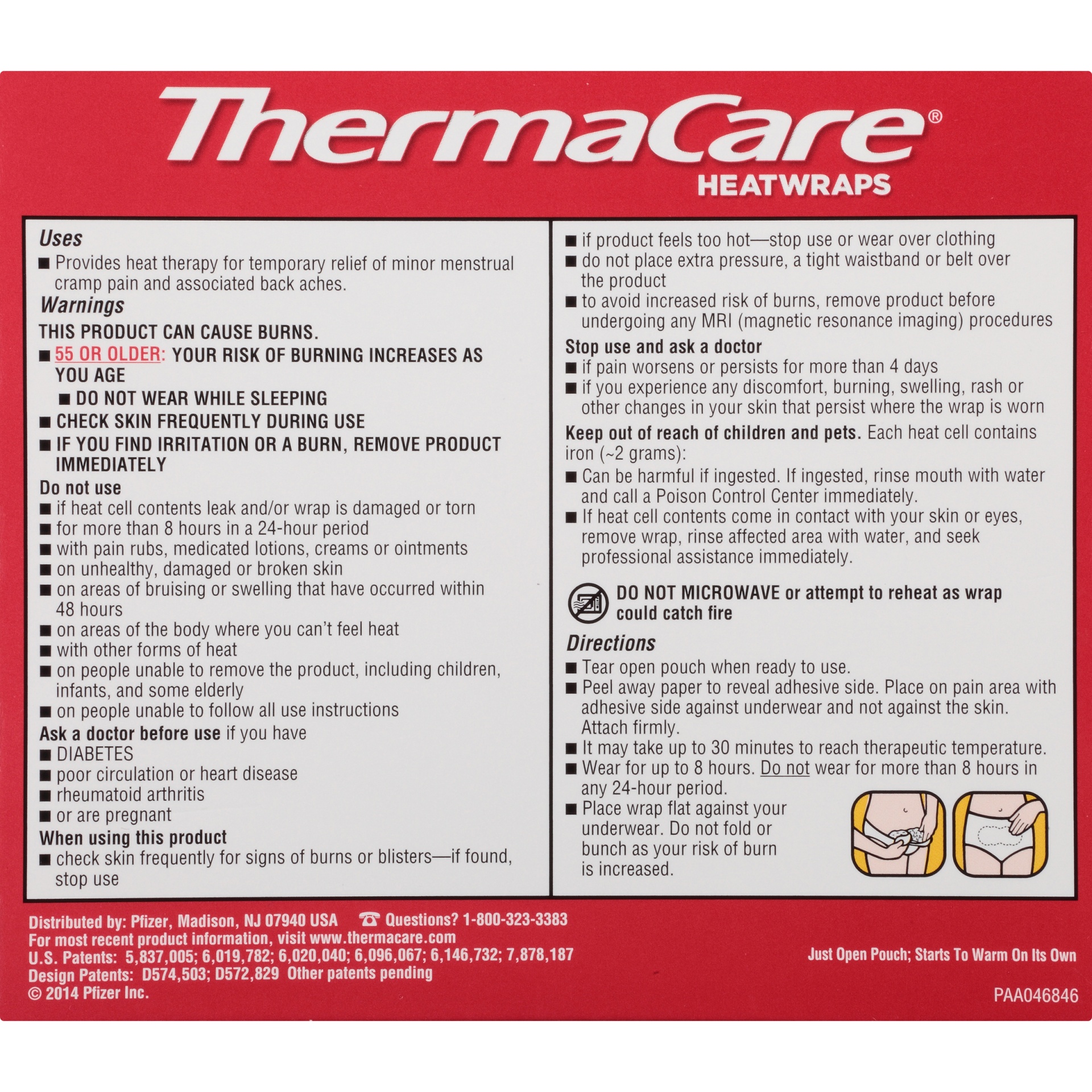 ThermaCare HeatWraps for Menstrual Pain - 3ct