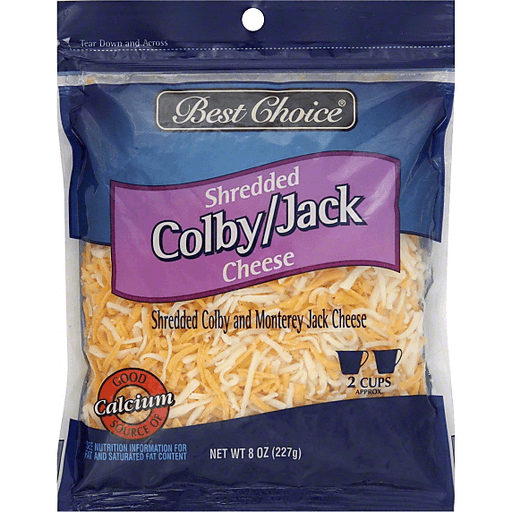 slide 1 of 3, Best Choice Shredded Colby Jack Cheese, 8 oz