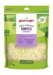 Giant Eagle Fancy Shredded Swiss Cheese - 6 oz