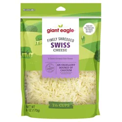 Giant Eagle Fancy Shredded Swiss Cheese - 6 oz