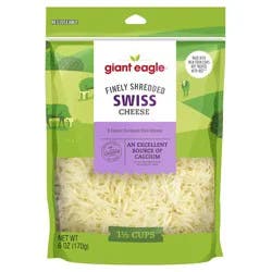 Giant Eagle Fancy Shredded Swiss Cheese - 6 oz