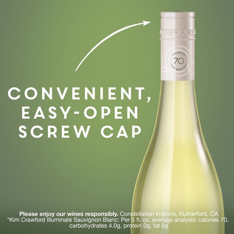 slide 3 of 12, Kim Crawford Illuminate Low-Cal Sauvignon Blanc White Wine - 750ml Bottle, 750 ml