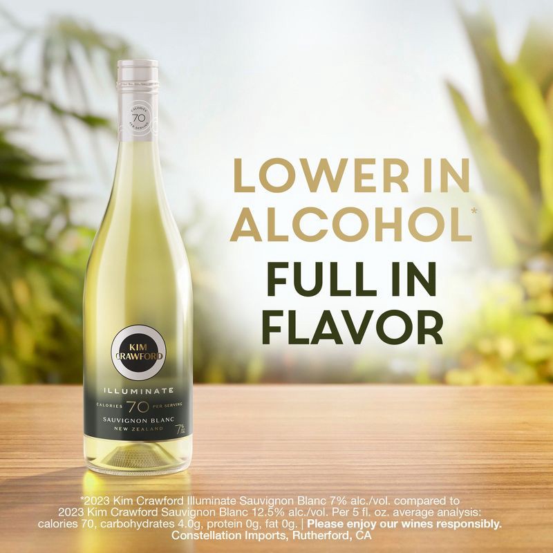 slide 6 of 12, Kim Crawford Illuminate Low-Cal Sauvignon Blanc White Wine - 750ml Bottle, 750 ml