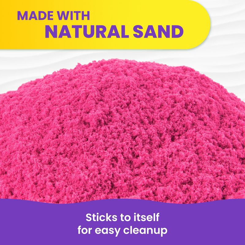 slide 4 of 7, Kinetic Sand Crystal Pink Shimmer Sand 2lb, 2 lb