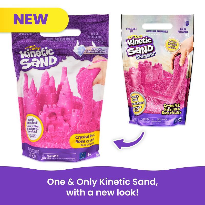 slide 5 of 7, Kinetic Sand Crystal Pink Shimmer Sand 2lb, 2 lb