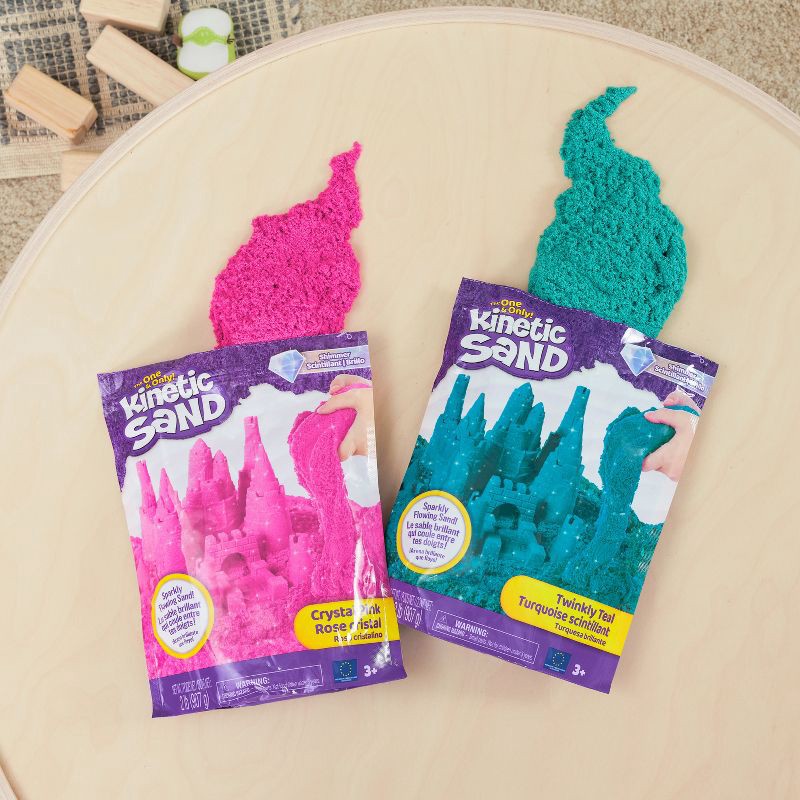 slide 7 of 7, Kinetic Sand Crystal Pink Shimmer Sand 2lb, 2 lb