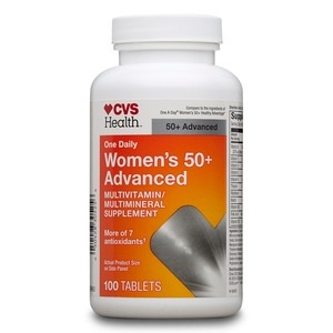 slide 1 of 1, CVS Health Women's 50+ Advanced Multivtamin Tablets, 100 ct