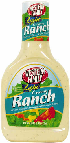 slide 1 of 1, Western Family Light Creamy Ranch, 16 oz