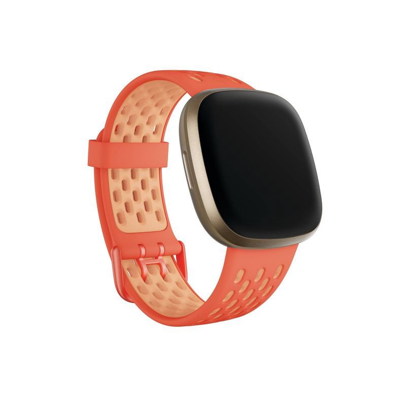 slide 2 of 3, Fitbit Versa 3 & Sense Sport Band Large - Melon/Rose, 1 ct