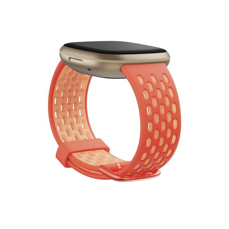 slide 3 of 3, Fitbit Versa 3 & Sense Sport Band Large - Melon/Rose, 1 ct