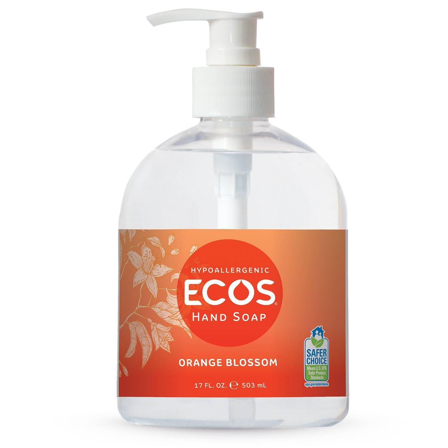 slide 1 of 2, ECOS Hand Soap - Orange Blossom, 17 fl oz