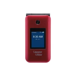 Consumer Cellular Postpaid Link II Flip Phone (8GB) - Burgundy