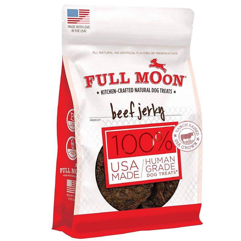 slide 1 of 4, Full Moon Beef Jerky Dry Dog Treats - 11oz, 11 oz