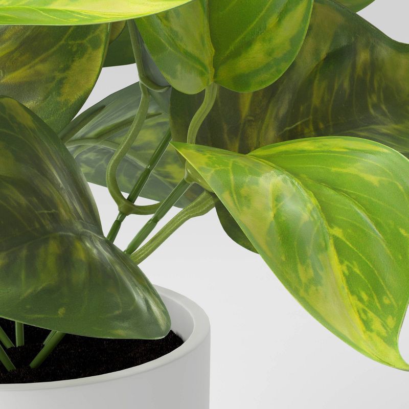 slide 3 of 4, 10" x 9" Artificial Leaf Arrangement - Threshold, 1 ct