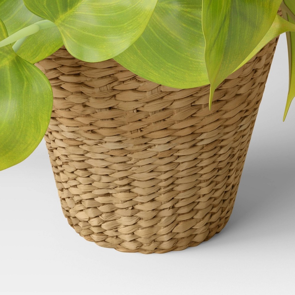 slide 4 of 4, 13" x 14" Artificial Lime Pothos Plant in Basket - Threshold, 1 ct