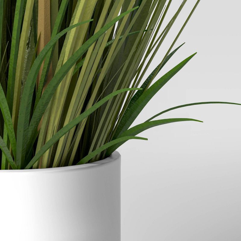 slide 3 of 4, 25" x 15" Artificial Onion Grass Arrangement in Ceramic Pot - Threshold™: Indoor Faux Foliage Decor, 1 ct