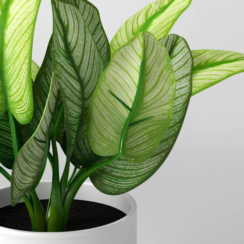 slide 4 of 4, 7" x 11" Artificial Variegated Leaf Arrangement - Threshold, 1 ct