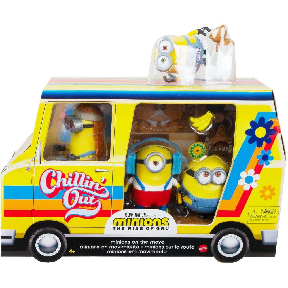slide 8 of 8, Minions: The Rise of Gru Minions on the Move Van with 4 Figures (Target Exclusive), 1 ct