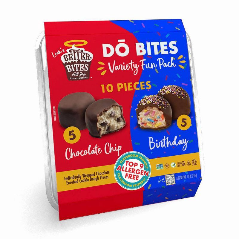 slide 1 of 5, Better Bites Gluten Free Vegan DŌ Bites Variety Pack - 10ct, 10 ct