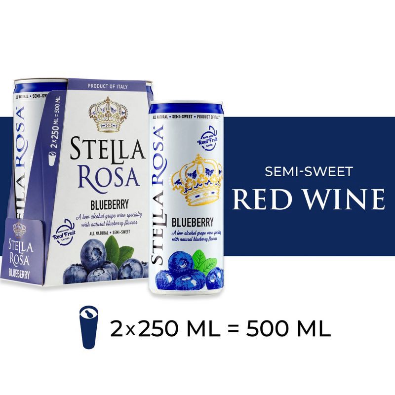 slide 2 of 11, Stella Rosa Blueberry Wine - 2pk/250ml Cans, 2 ct; 250 ml