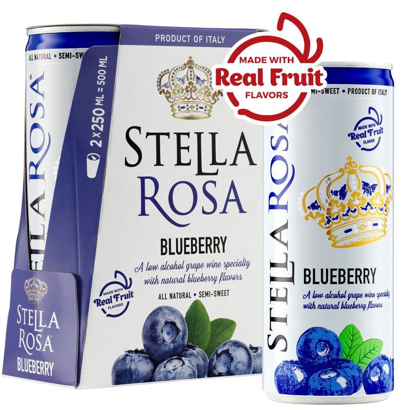 slide 3 of 11, Stella Rosa Blueberry Wine - 2pk/250ml Cans, 2 ct; 250 ml