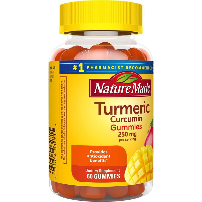 slide 3 of 7, Nature Made Turmeric 250mg Gummies - 60ct, 250mg, 60 ct