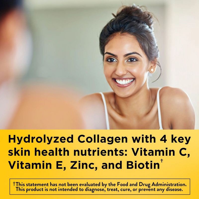 slide 3 of 8, Nature Made Hydrolyzed Collagen Supplement Gummies with Vitamin C, Biotin & Zinc - 60ct, 60 ct