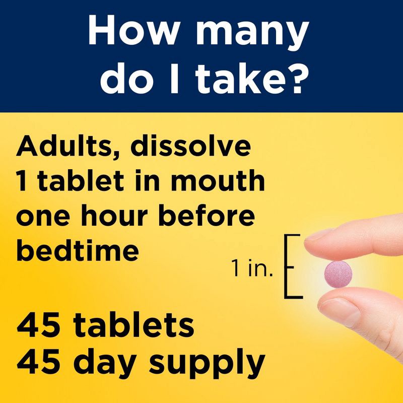 slide 6 of 8, Nature Made Fast Dissolve Melatonin Maximum Strength 100% Drug Free Sleep Aid 10mg Tablets - 45ct, 45 ct; 10 mg