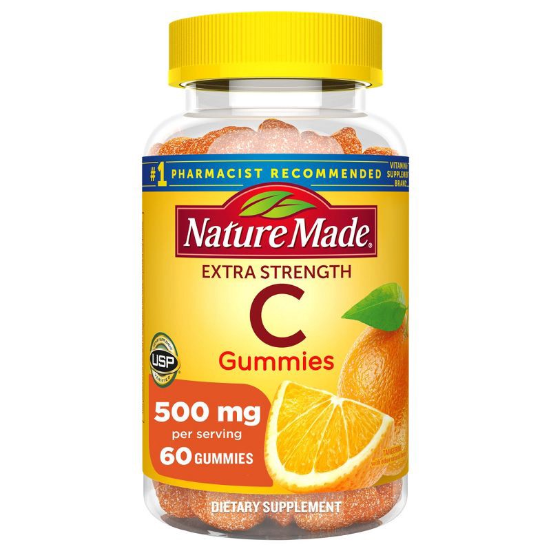 slide 1 of 9, Nature Made Extra Strength Dosage Immune Support Vitamin Gumimes with Vitamin C 500mg Per Serving - 60ct, 60 ct; 500 mg