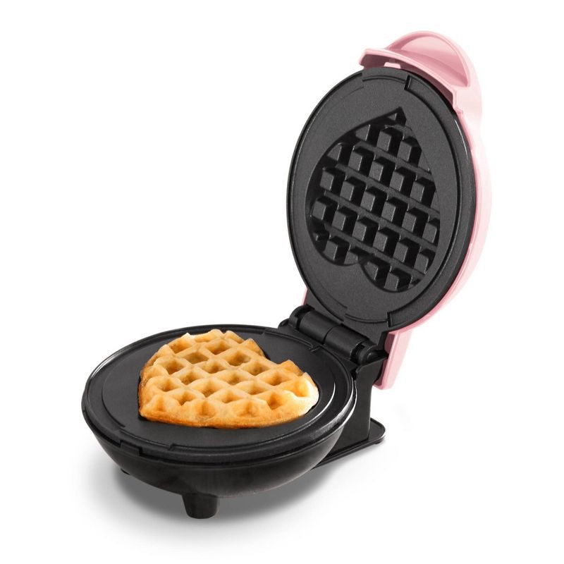 slide 2 of 4, Dash Pink Heart Mini Waffle Maker, 1 ct