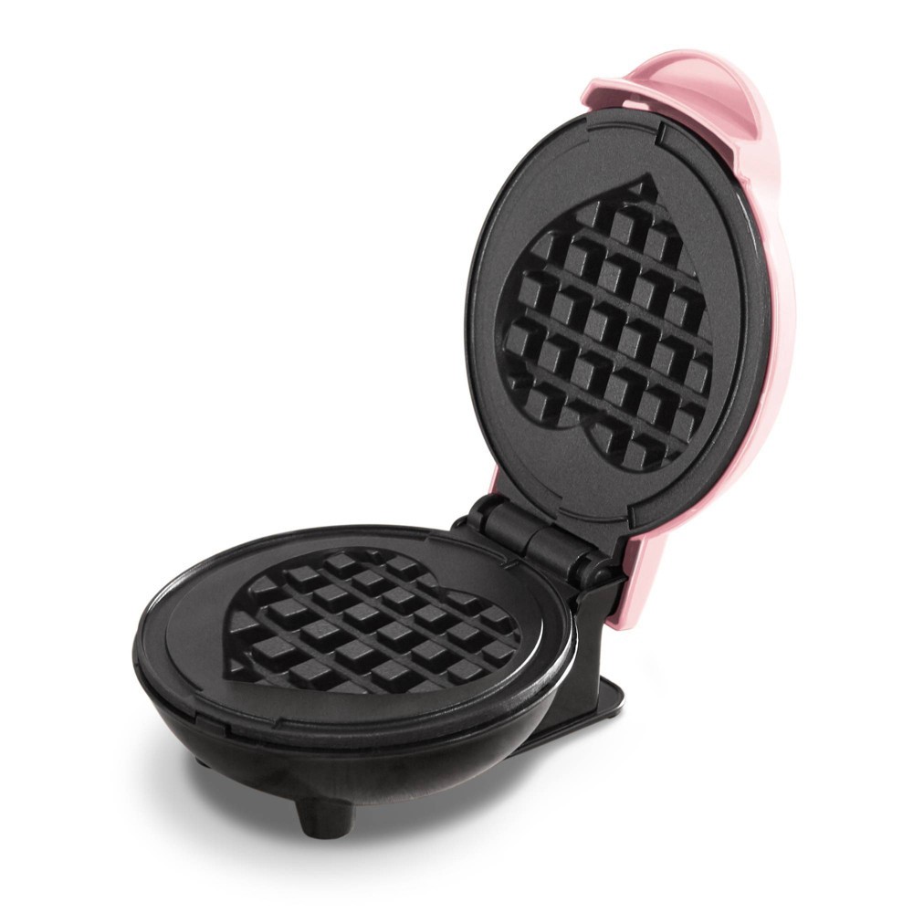 slide 4 of 4, Dash Pink Heart Mini Waffle Maker, 1 ct