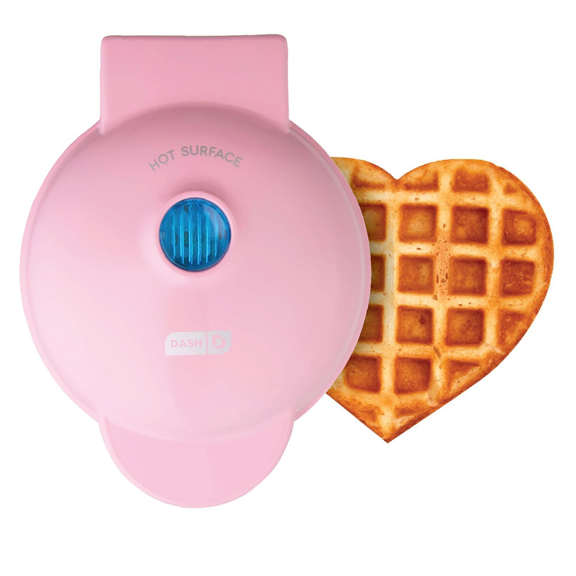 slide 1 of 4, Dash Pink Heart Mini Waffle Maker, 1 ct