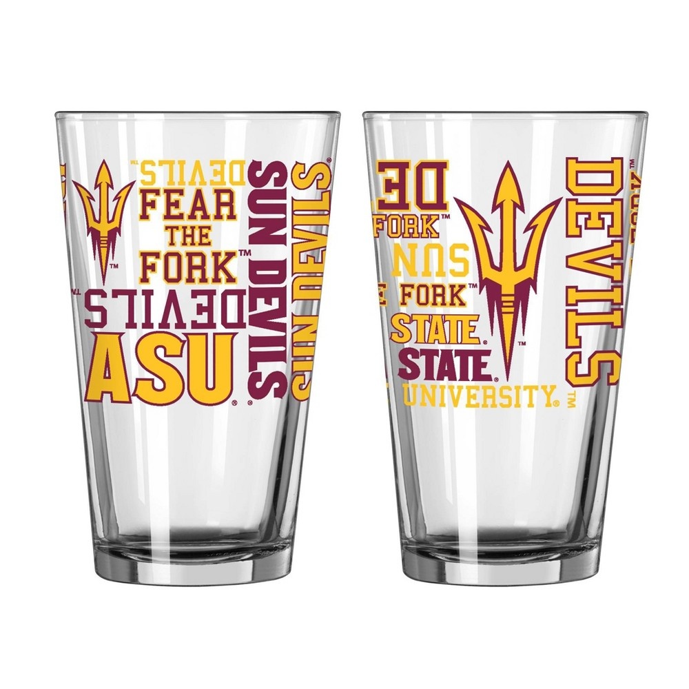 slide 3 of 3, NCAA Arizona State Sun Devils Pint Glass Gift Set, 2 ct