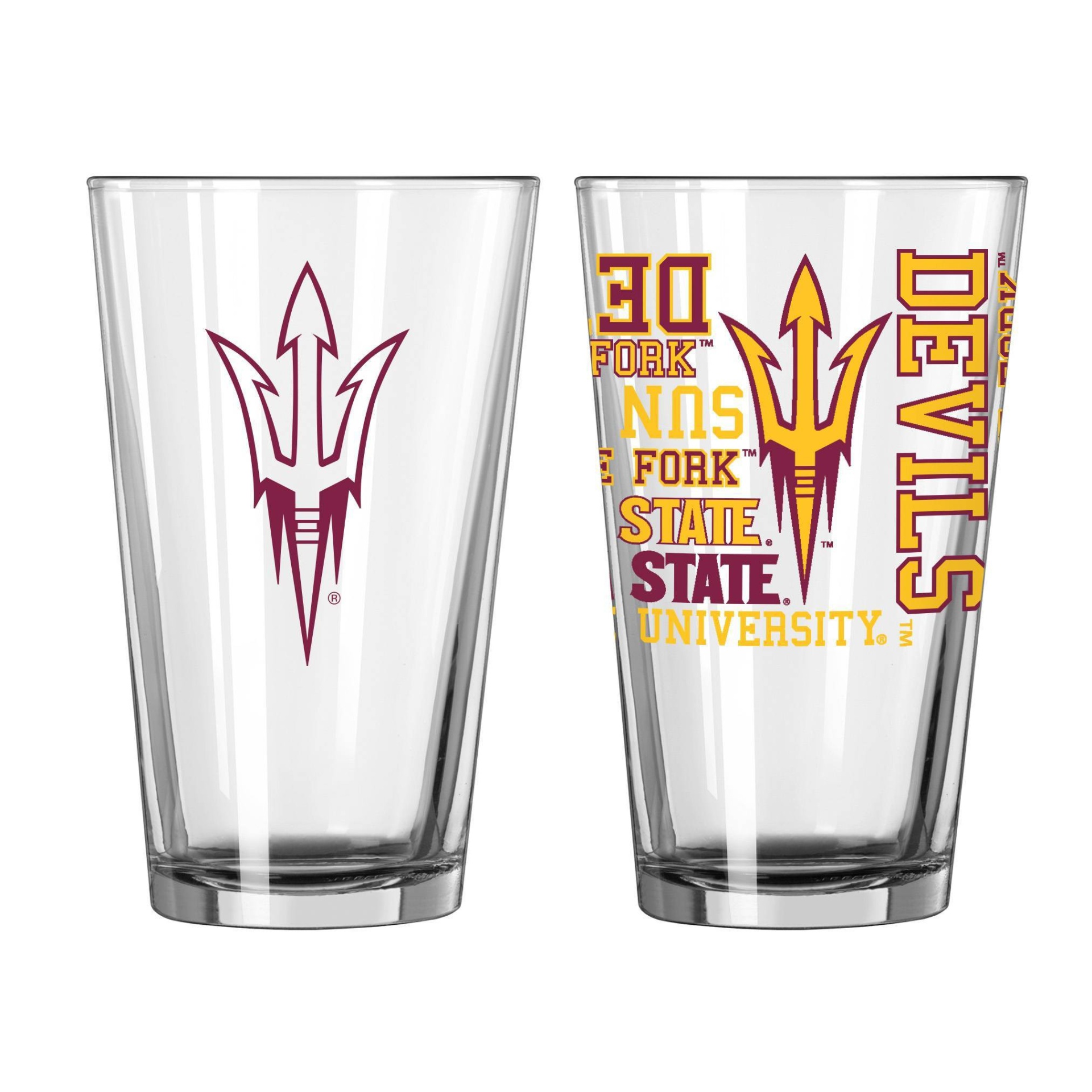 slide 1 of 3, NCAA Arizona State Sun Devils Pint Glass Gift Set, 2 ct