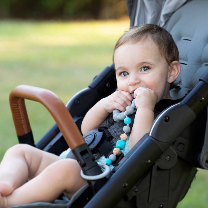 slide 2 of 4, Nuby Tag-A-Long Teether - Gray, 1 ct