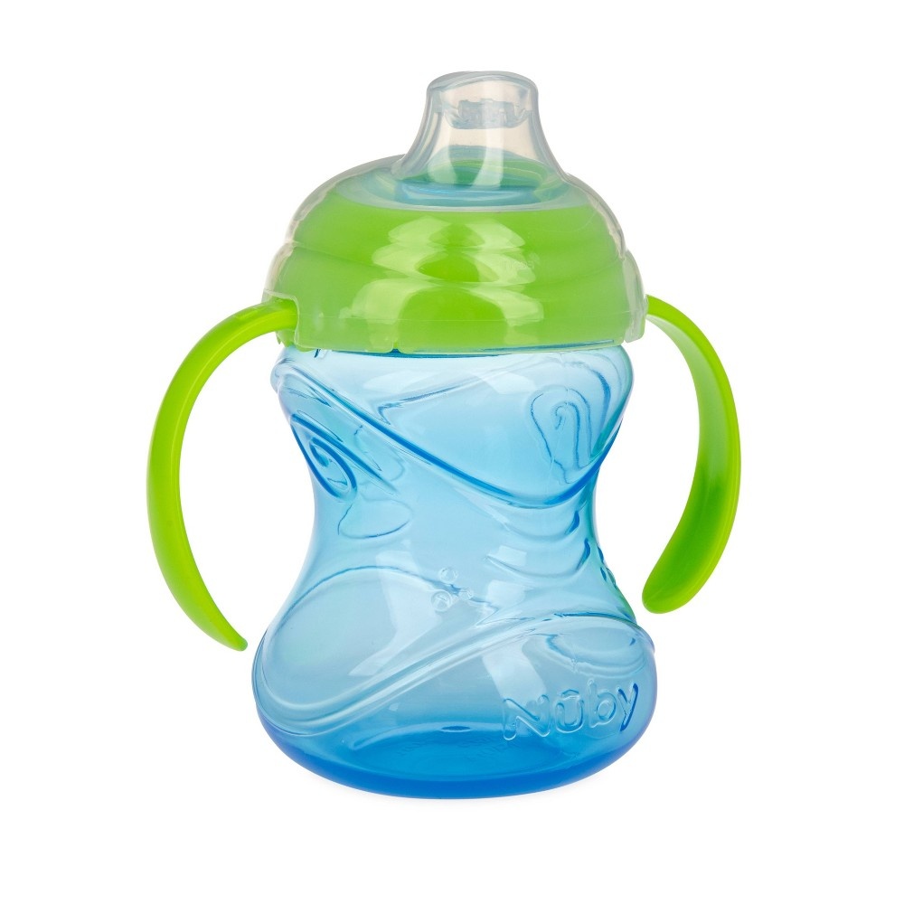 Nuby Cup Click-It Soft Spout Cup - Aqua/Blue/Red 3 ct; 10 oz