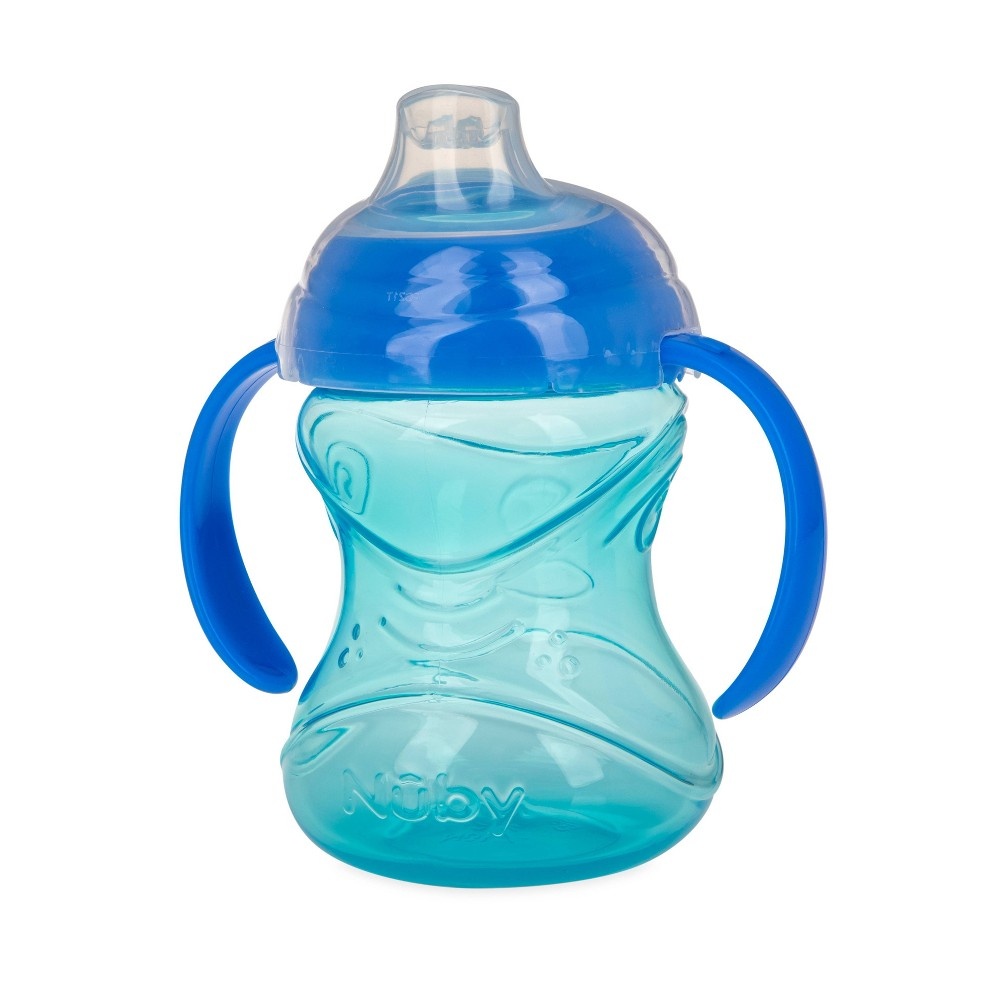 Nuby Cup Click-It Soft Spout Cup - Aqua/Blue/Red 3 ct; 10 oz