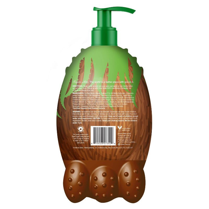 slide 2 of 4, Raw Sugar Kids' 2-in-1 Shampoo & Conditioner - Coconut + Aloe Vera - 12 fl oz, 12 fl oz