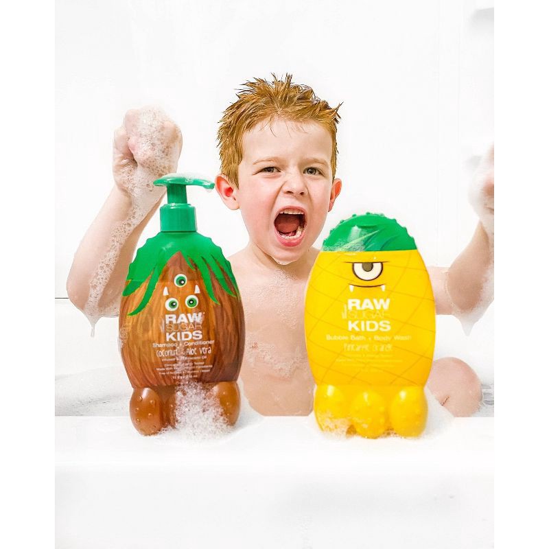 slide 3 of 4, Raw Sugar Kids' 2-in-1 Shampoo & Conditioner - Coconut + Aloe Vera - 12 fl oz, 12 fl oz
