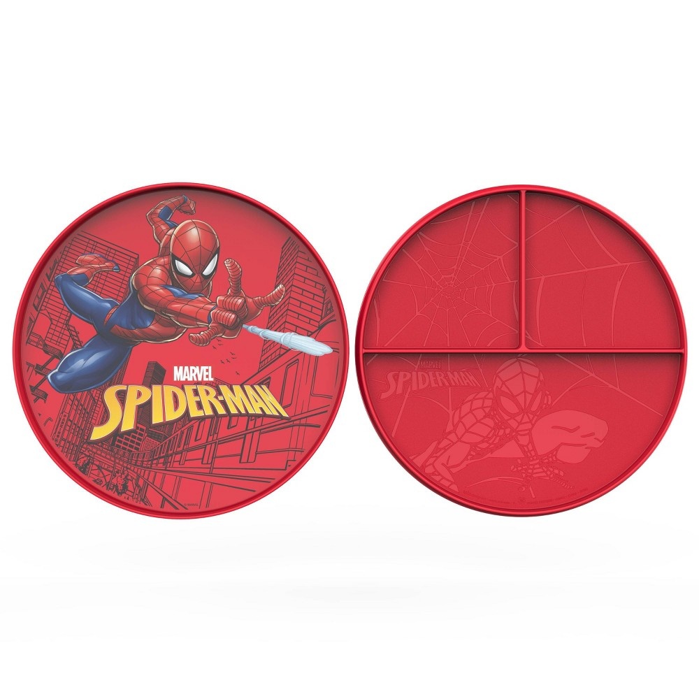 slide 4 of 4, Spider-Man 9" 2pk Plastic Flip-It-Plate Set - Zak Designs, 2 ct