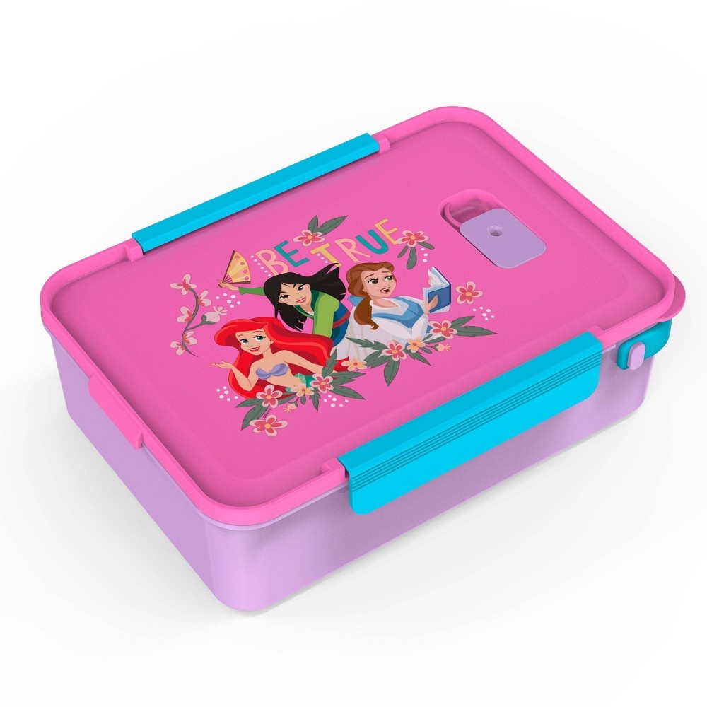 Disney Princess 24oz Plastic Ultra Slim Bento Box Lunch Container 