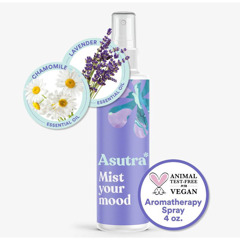 slide 6 of 6, Asutra Mist Your Mood Sleep & Room Spray with Lavender & Chamomile Essential Oils - 4 fl oz, 4 fl oz