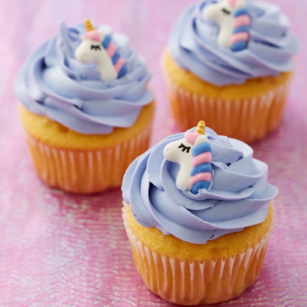 slide 4 of 5, Wilton Unicorn Cupcake Decoration Kit, 0.56 oz, 12 ct