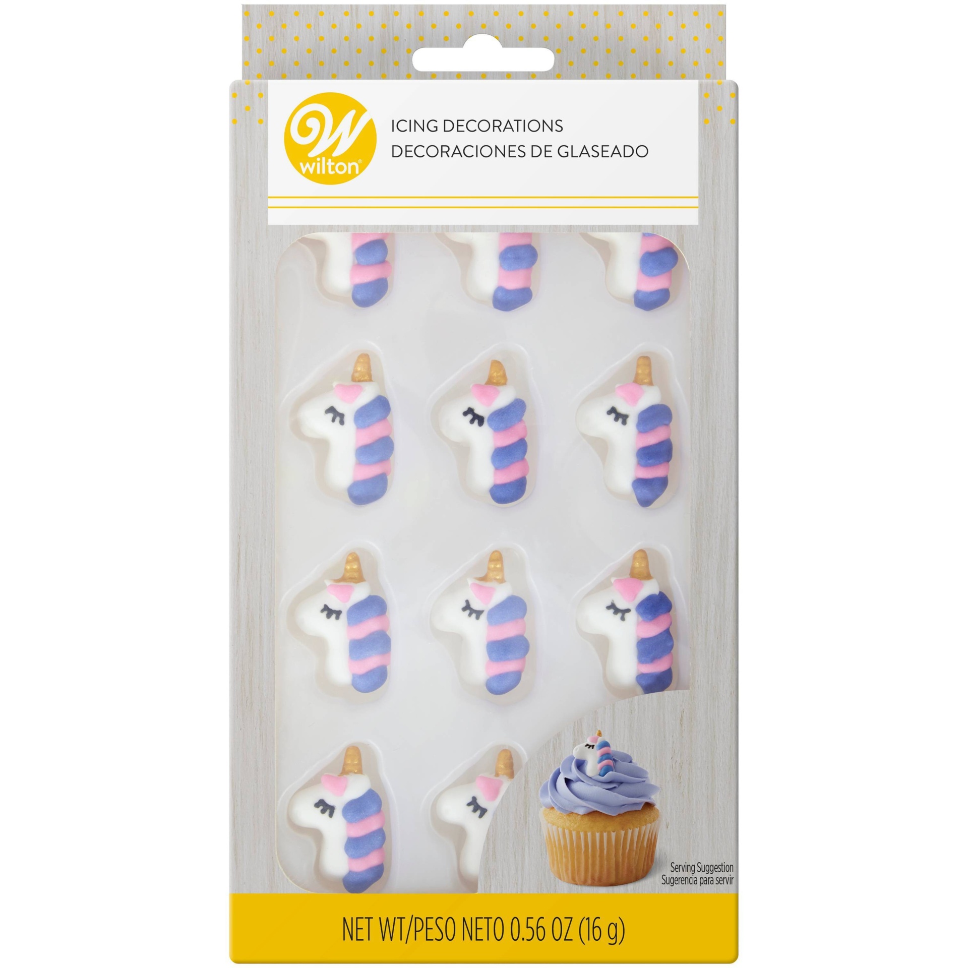 slide 1 of 5, Wilton Unicorn Cupcake Decoration Kit, 0.56 oz, 12 ct