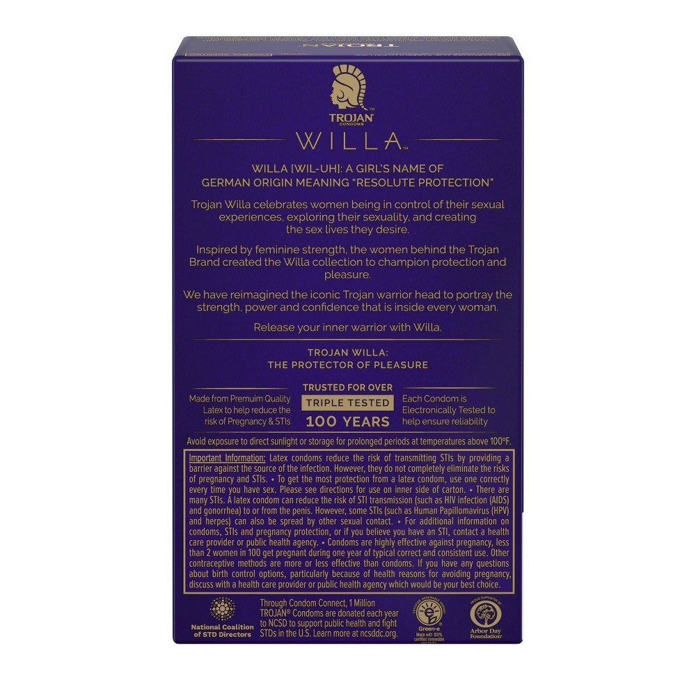 slide 4 of 4, Trojan Willa Ribbed Condoms, 10 ct