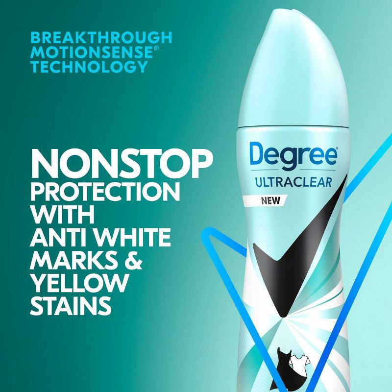 slide 5 of 9, Degree Ultra Clear Black + White Pure Clean Antiperspirant & Deodorant Dry Spray - 3.8oz/2ct, 2 ct; 3.8 oz